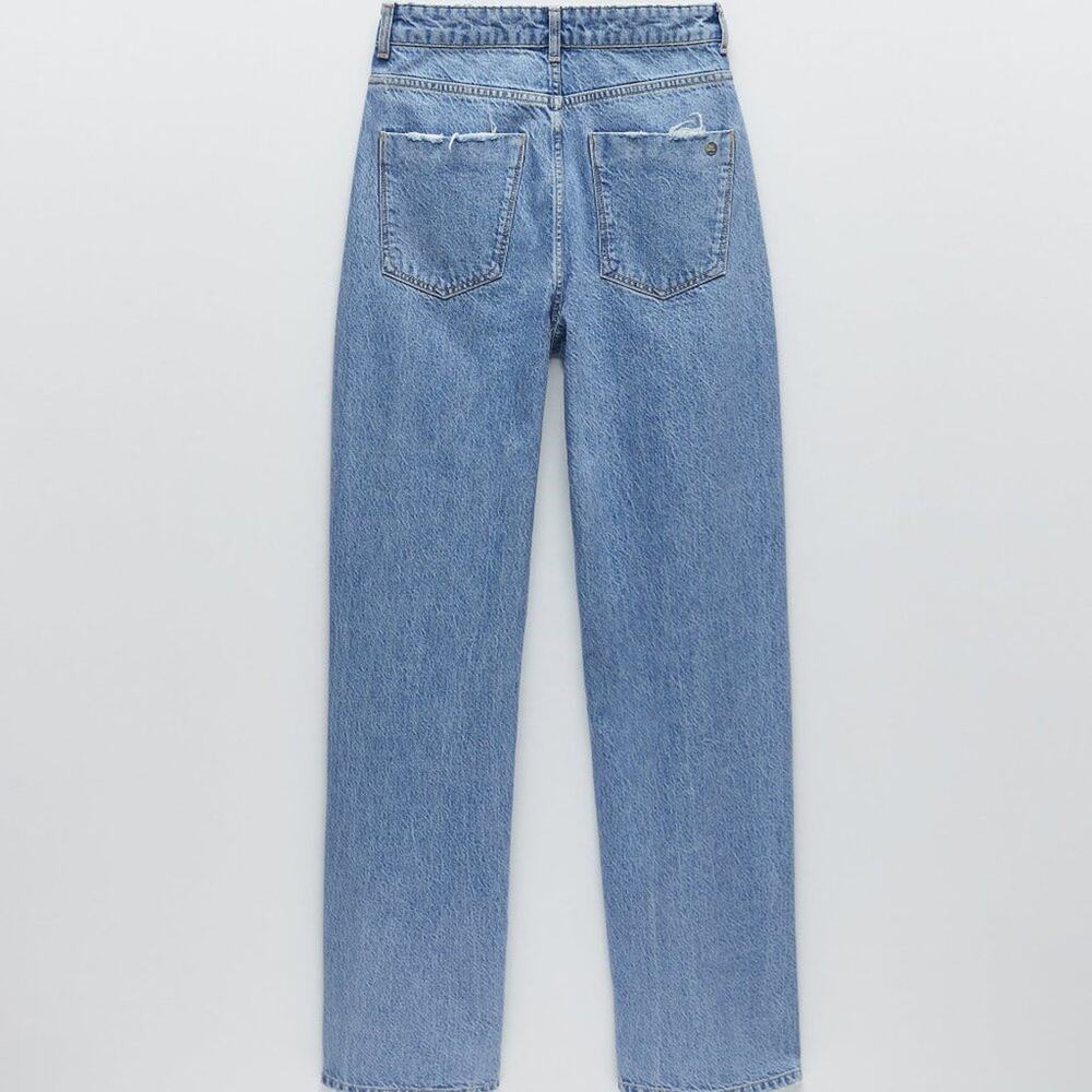 NEW ZARA BAGGY WIDE LEG JEANS - Picture 4 of 15
